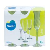 Conjunto 6 Taças Para Champanhe 195ml Nadir Lírio
