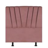 Cabeceira Estofada De Cama Casal 140 Cm Malu Veludo Rosé