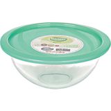 Tigela De Vidro 1,5 Litros Com Tampa Marinex Plus Sortida