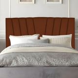 Cabeceira Casal De Cama Estofada 140 Cm Emma Veludo Terracota