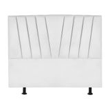 Cabeceira Estofada Cama King 195 Cm Malu Corino Branco