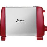 Torradeira Elétrica Lenoxx Inox Red Ptr203 Com 6 Níveis De Temperatura Vermelho 127v