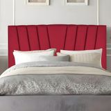 Cabeceira Casal De Cama Estofada 140 Cm Emma Suede Vermelho