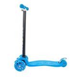 Patinete Regulável Infantil 4 Rodinhas Com Led Para Crianças Até 60kg Azul