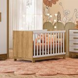 Berço Mini Cama Para Quarto Infantil Linha Slim Freijo Toq-branco Acetinado