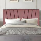 Cabeceira Casal De Cama Estofada 140 Cm Emma Suede Rosé