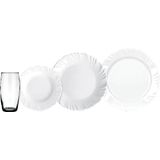 Aparelho De Jantar 16 Peças Duralex Pétala Com Copos 430ml