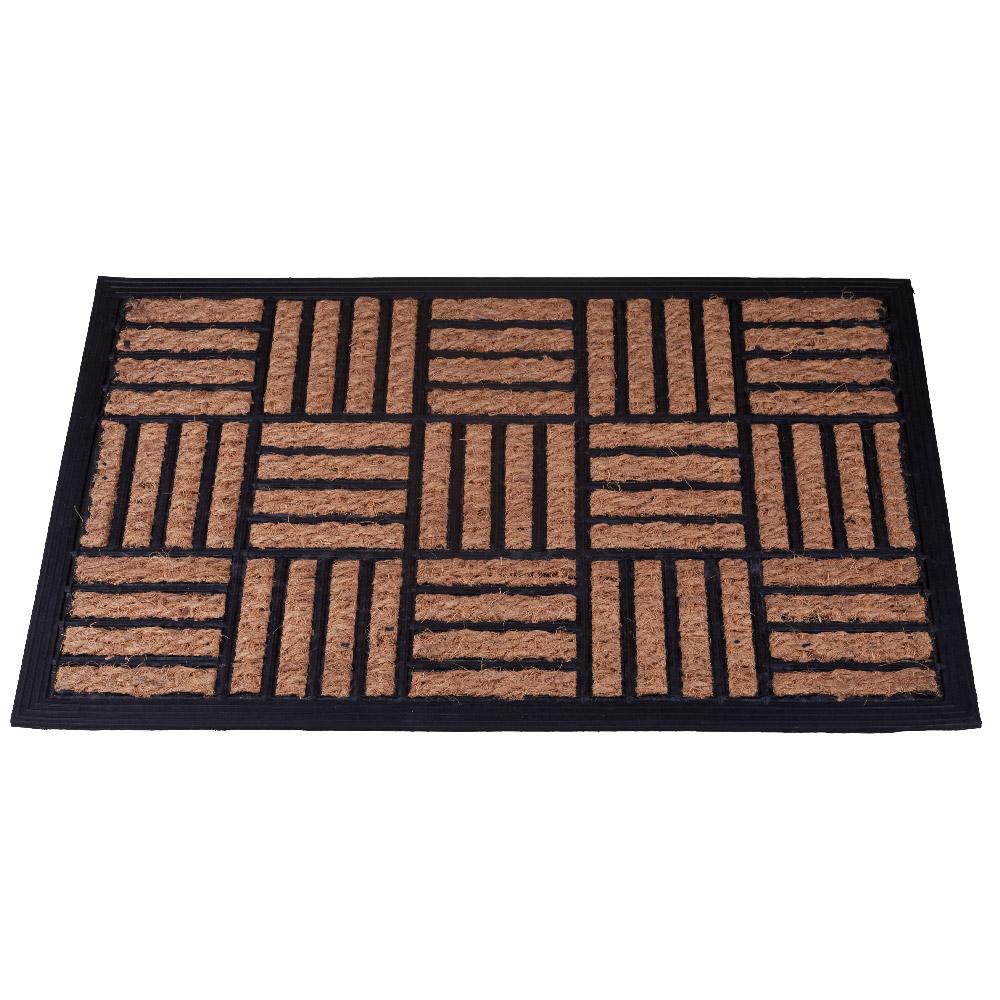 Capacho Fibra De Coco Com Borracha 40x60cm Geométrico Cazza