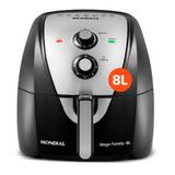 Fritadeira Air Fryer 8l Mondial Mega Family Afn80bi Preta 220v