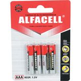Pilha Palito Com 4 Unidades R03p4b Alfacell
