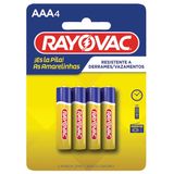 Pilha Palito Com 4 Unidades Amarelinha 10307 Rayovac