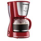Cafeteira Elétrica 18 Xícaras Mondial Dolce Arome C-30 Vermelha E Prata Cafeteira Elétrica 18 Xícaras Mondial Dolce Arome C-35 Vermelha E Prata 2