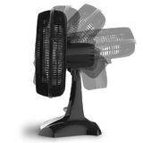 Ventilador De Mesa 40cm 6 Pás Maxx Force Britânia Bvt400 Preto Com Prata 127v
