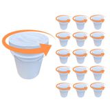 Balde Com Tampa De Rosca Para Limpeza De Vidros - Kit 15 Pçs
