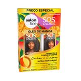 Kit Shampoo Salon Line Sos Cachos Óleo De Manga 300ml + Condicionador 200ml