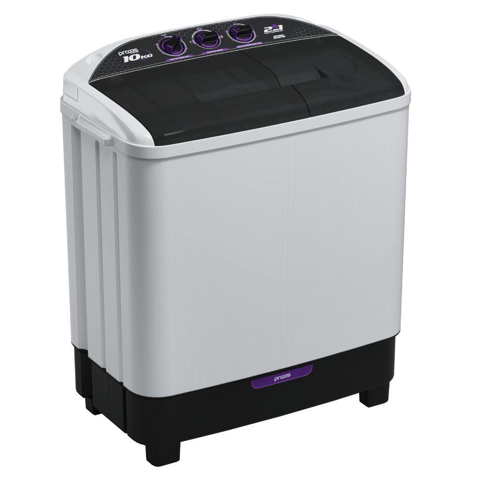 Máquina De Lavar Twin Tub Praxis 10kg 2 Em 1 Lava E Centrifuga