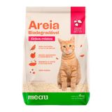 Areia Higiênica Meau Biodegradável Grãos Mistos Para Gatos - 4 Kg