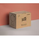 Balde Para Produtos Diversos 20l E Tampa Rosca - Kit 15 Pçs