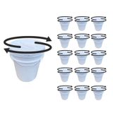 Balde 20l Tampa De Rosca Branco - Kit 15 Pçs