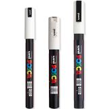 Conjunto De Canetas Marcadoras De Tinta Posca Ultra Fine Para Tinta Branca Fina