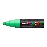 Caneta Marcadora Uni Posca Pc-8k Com Ponta De Cinzel Verde Claro (pacote Com 6)