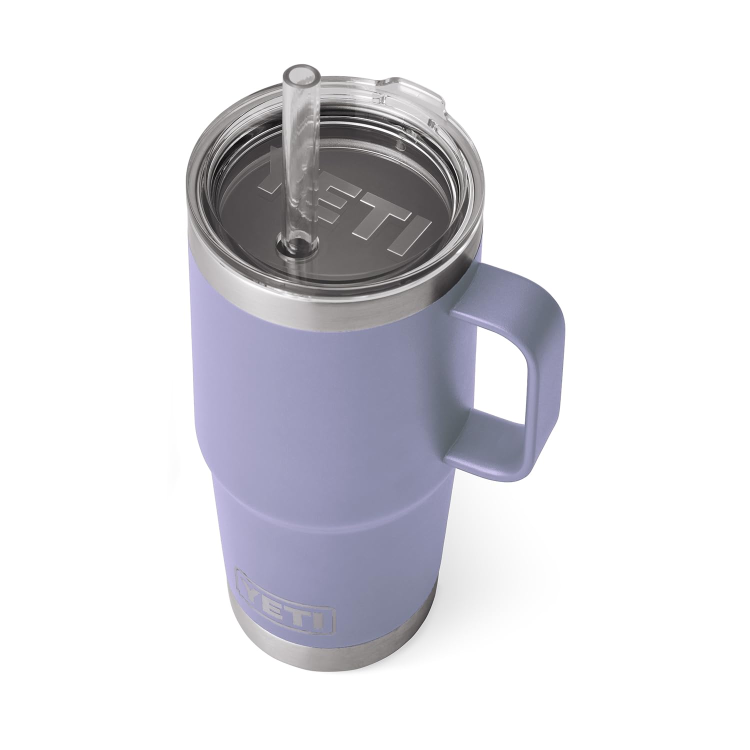 Caneca Yeti Rambler 750 Ml Com Tampa De Palha Em Aço Isolado A Vácuo