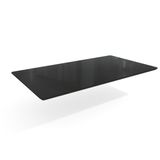 Tampo Mesa Sala De Jantar Madeirado C/ Vidro Ta26 Retangular 90x160cm Preto/preto - Kappesberg