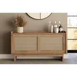 Buffet De Sala Jantar Átria 1295 C/ 2 Portas C/ Tela Noce/tela Sintetica - Carraro