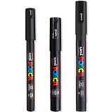 Conjunto De Canetas Marcadoras De Tinta Posca Ultra Fine A Fine Black Ink