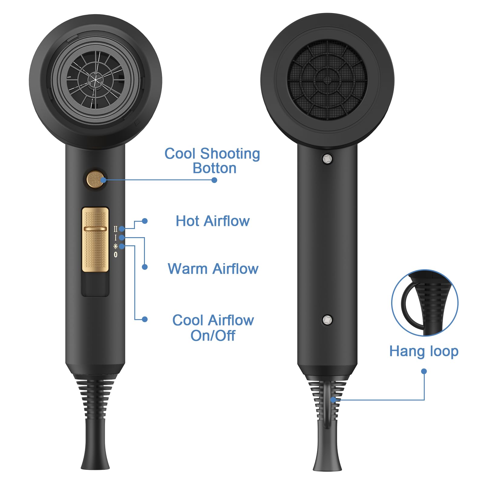 Secador De Cabelo Slopehill Professional Ionic 1800w Com