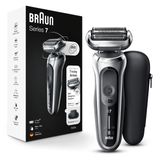 Barbeador Elétrico Braun Series 7 7020s Flex Para Homens Prateado