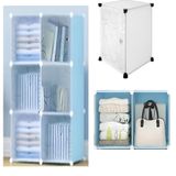 Armario Organizador 6 Portas Guarda Roupa Brinquedos Modular