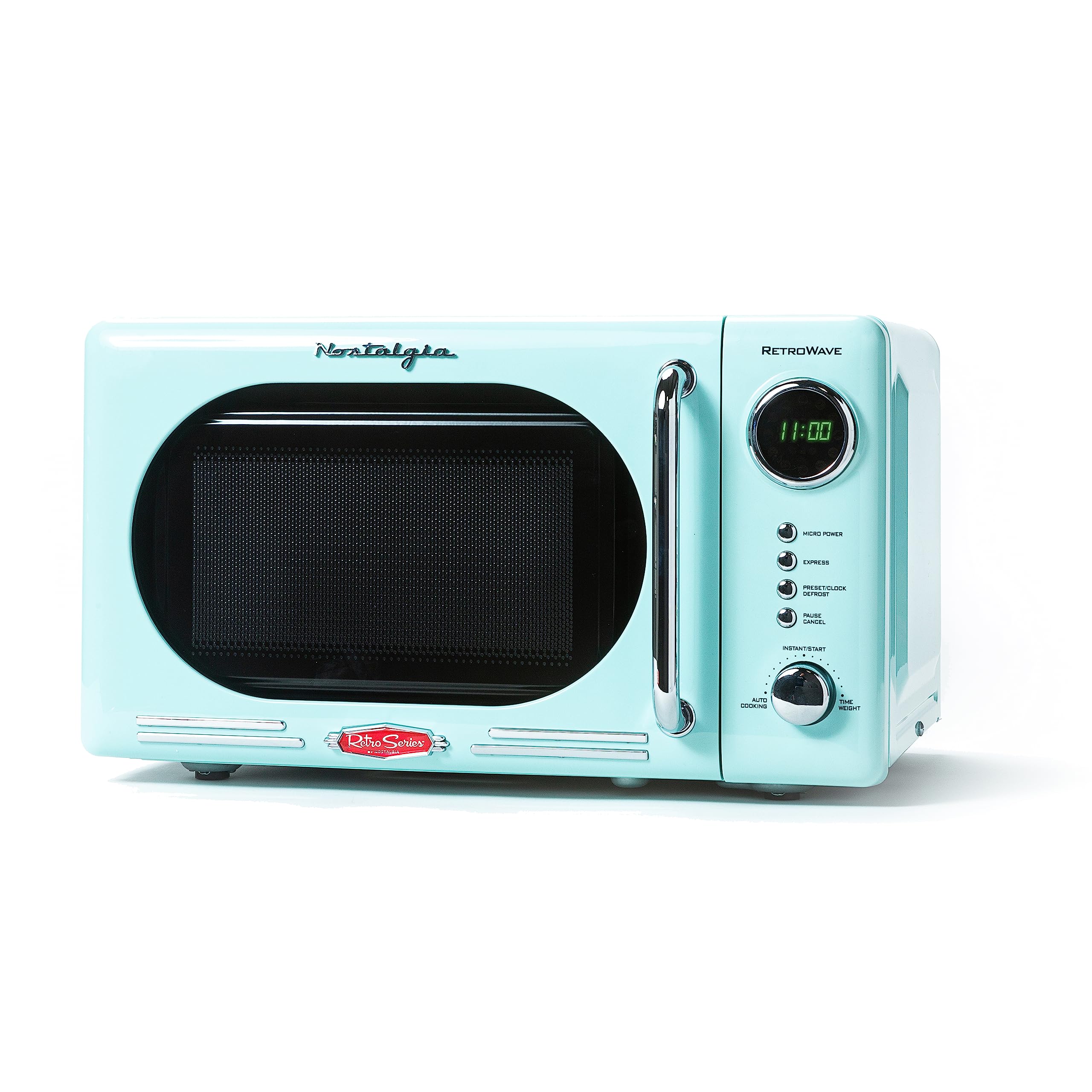 Forno De Microondas Nostalgia Retro Compact 0,7 Pés Cúbicos 700 W Aqua