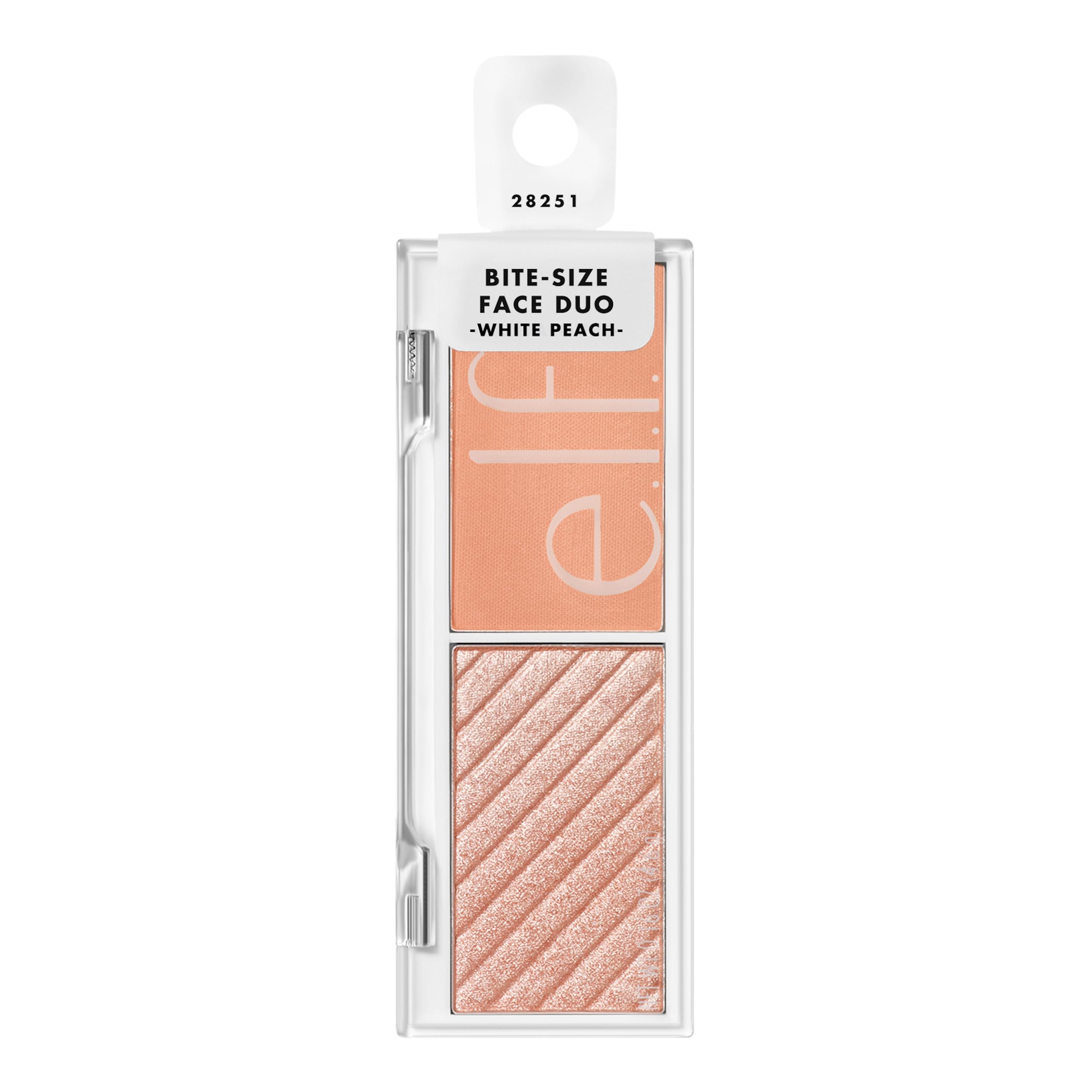 Palette E.l.f. Cosmetics Bite-size Face Duo: Iluminador, Bronzeador E Blush, Branco, Pêssego