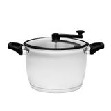 Pipoqueira Tramontina Allegra Aço Inox Indução 22cm 5,6 Litros Tampa De Vidro Tramontina