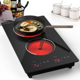 Fogão Elétrico Vbgk 2 Queimadores 2100w 110v Sensor Touch Control
