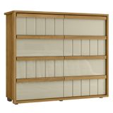 Cômoda Para Quarto Com 8 Gavetas 136cm Avila Opala/cumaru Z10 - Mpozenato