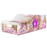 Cama Solteiro Infantil 188x88cm Personagens Carruagem Rosa Z53 - Mpozenato