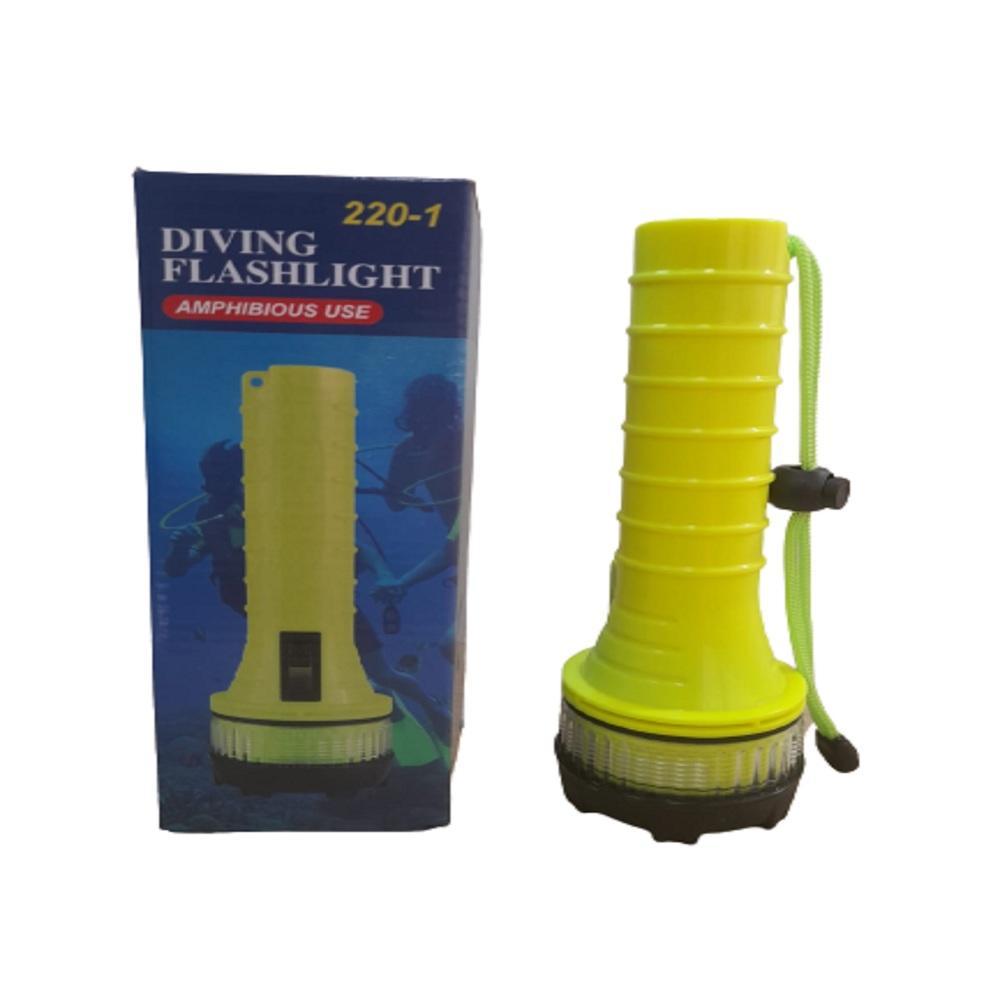 Lanterna De Mergulho A Prova D'água Iluminacao Luz Led A Pilha