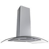 Coifa De Ilha Vidro Curvo Em Inox Civc 240W 90Cm Fogatti - 127V