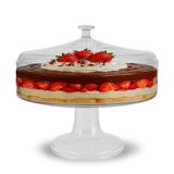 Taça De Bolo Festa Gourmet Confeitaria Doces 1,1l Com Tampa