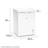 Freezer Horizontal Electrolux 143 Litros Cycle Defrost Branco He150 - 220v