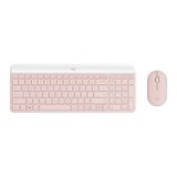 Kit De Teclado E Mouse Logitech Mk470 Slim Rosa Sem Fio - Mk470 920-011313 - 6476