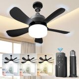 Ventilador De Teto Eonini 2 Em 1 Socket Light Com Controle Remoto 1000lm