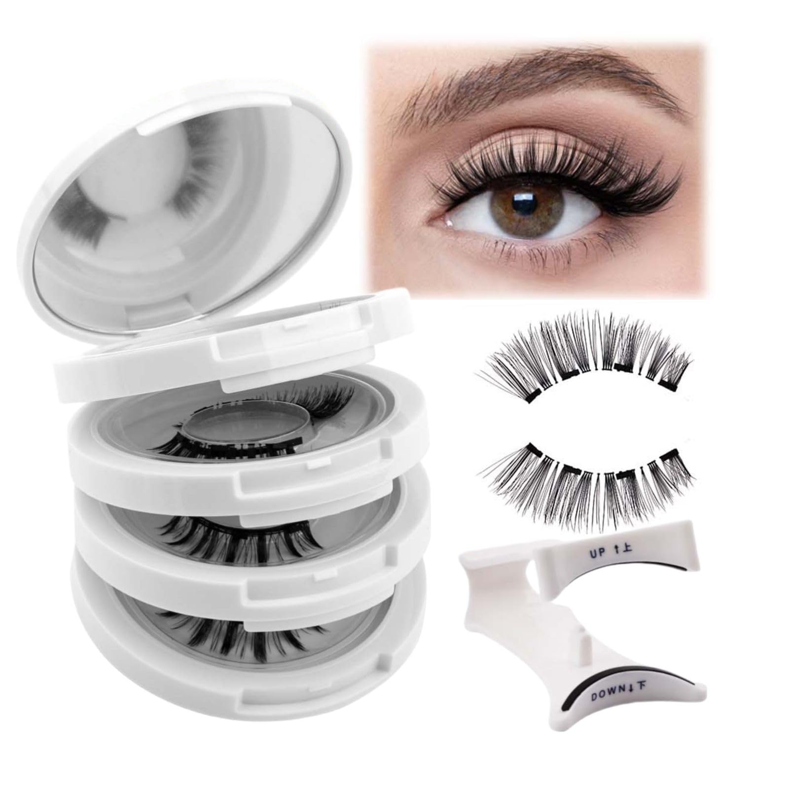 Cílios Magnéticos Fadlash Natural Look 4 Pares Com Aplicador