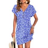 Vestido Molerani Camiseta Casual Feminina Com Decote Em V, Verão 2025