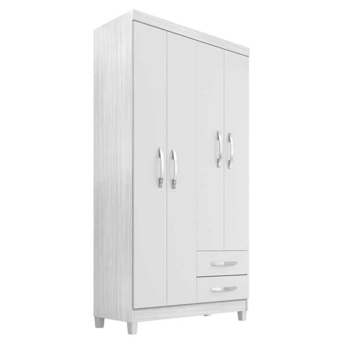 Roupeiro 4p 2g Moden 3565 100 Cm Branco Flex Incp