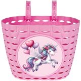 Cesta De Bicicleta Dankeler Rosa Para Meninas Com Design De Unicórnio