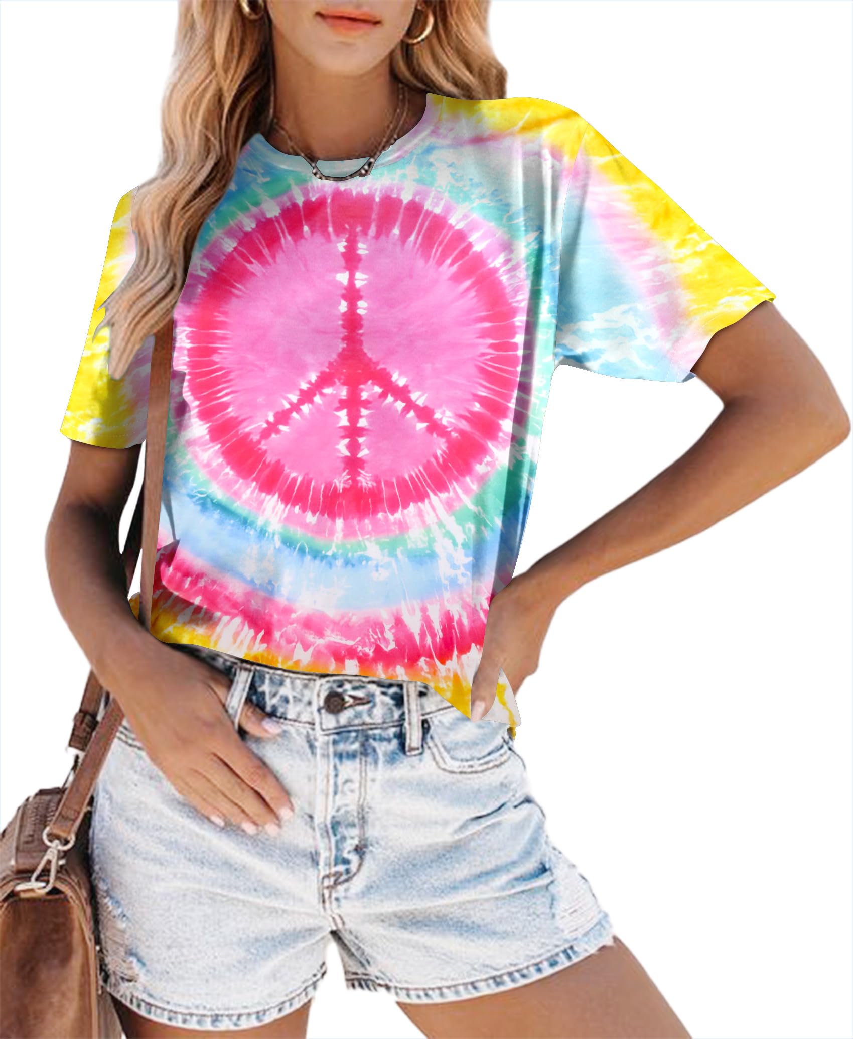 Camiseta Meesheep Peace Love Hippie Com Estampa Vintage Feminina
