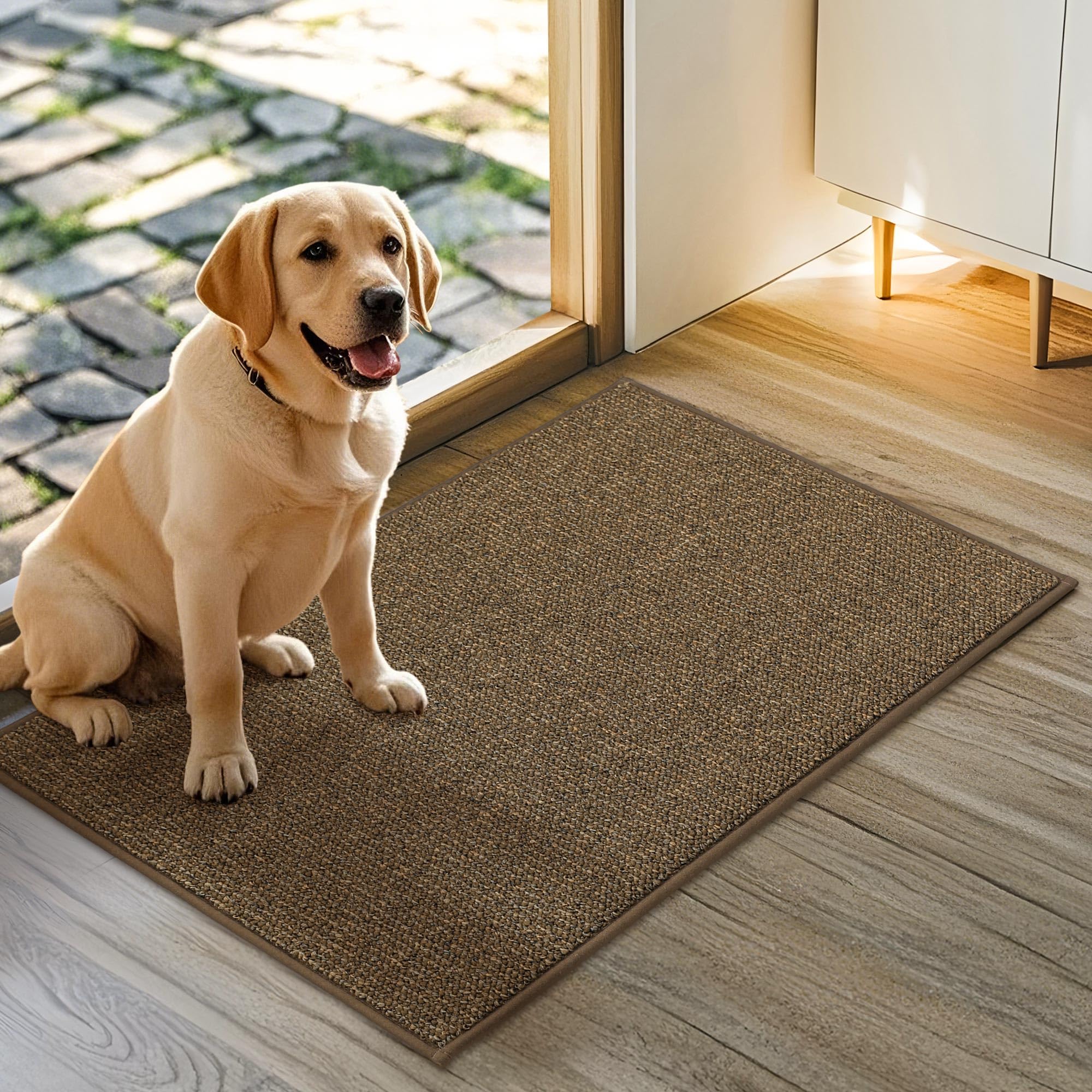 Tapete De Porta Jsei Dirt Trapper 50x80cm Antiderrapante Lavável Marrom